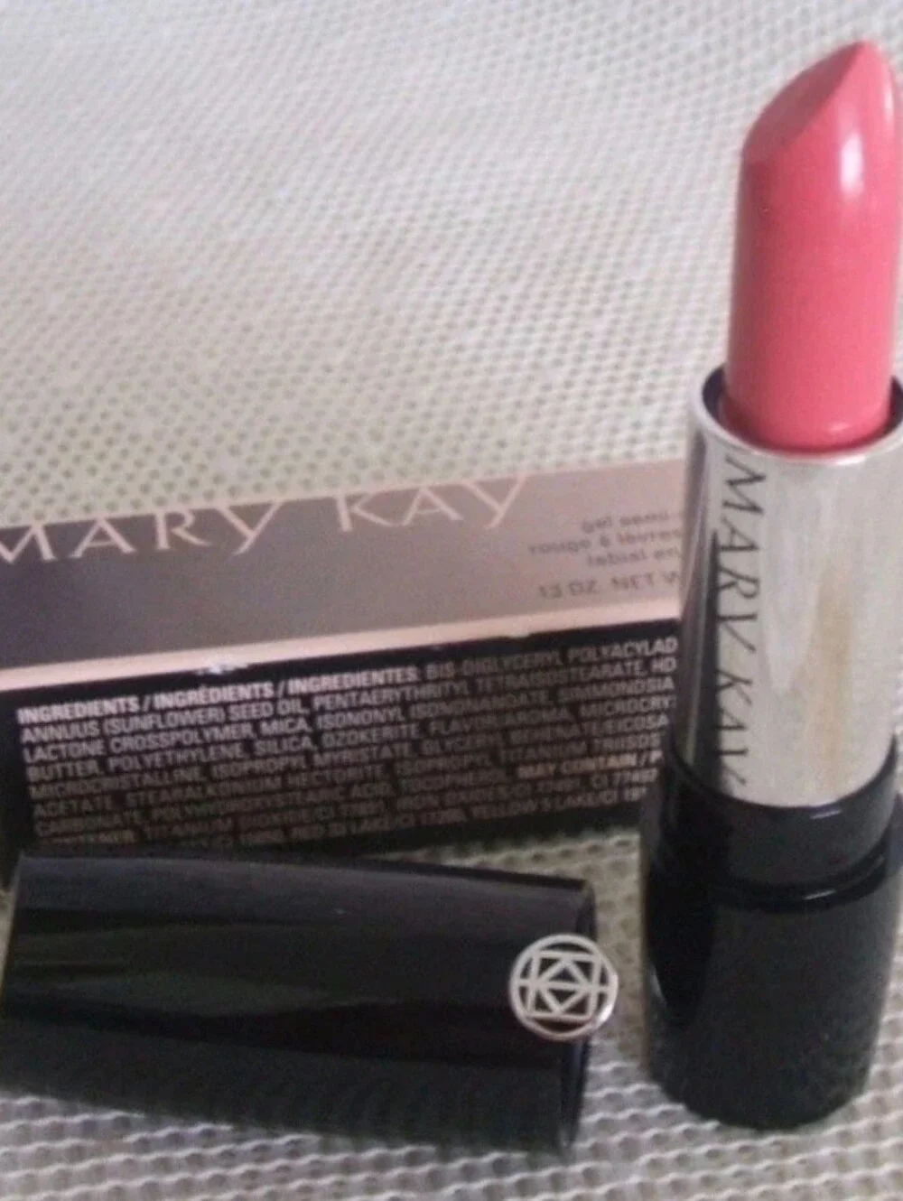 2 Mary Kay Pink  Lipsticks - Trademark Pink Gel Semi-Matte Lipstick New In Box
